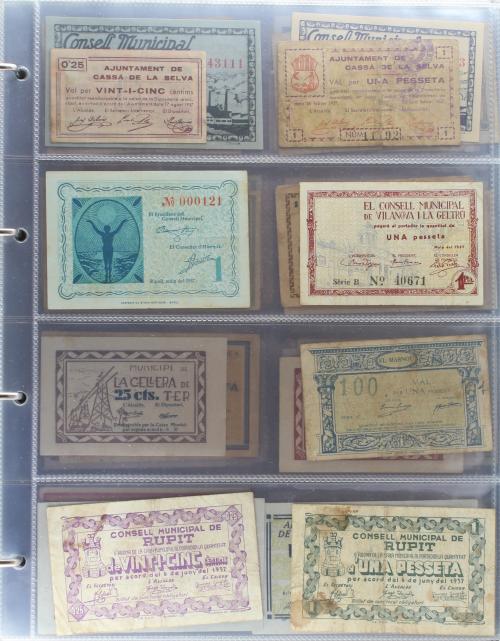 CATALUNYA. Lote 430 billetes. CATALUNYA. Incluye 2,50, 5 y 1