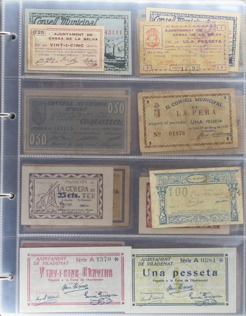 CATALUNYA. Lote 430 billetes. CATALUNYA. Incluye 2,50, 5 y 1