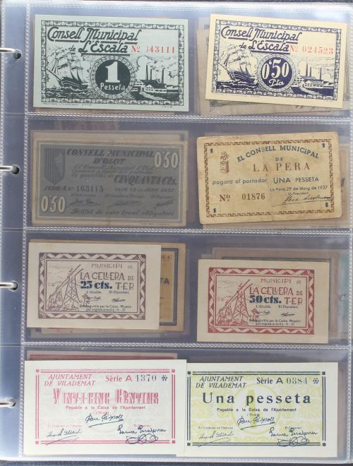 CATALUNYA. Lote 430 billetes. CATALUNYA. Incluye 2,50, 5 y 1