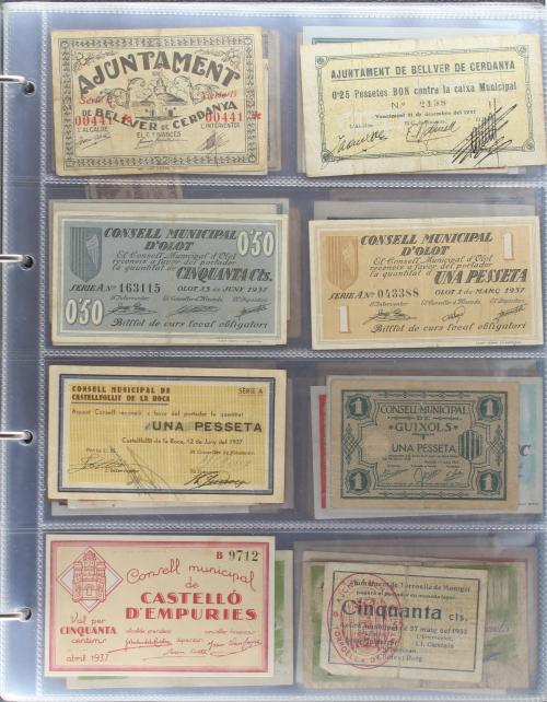 CATALUNYA. Lote 430 billetes. CATALUNYA. Incluye 2,50, 5 y 1