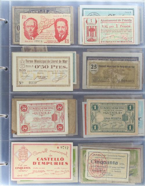 CATALUNYA. Lote 430 billetes. CATALUNYA. Incluye 2,50, 5 y 1