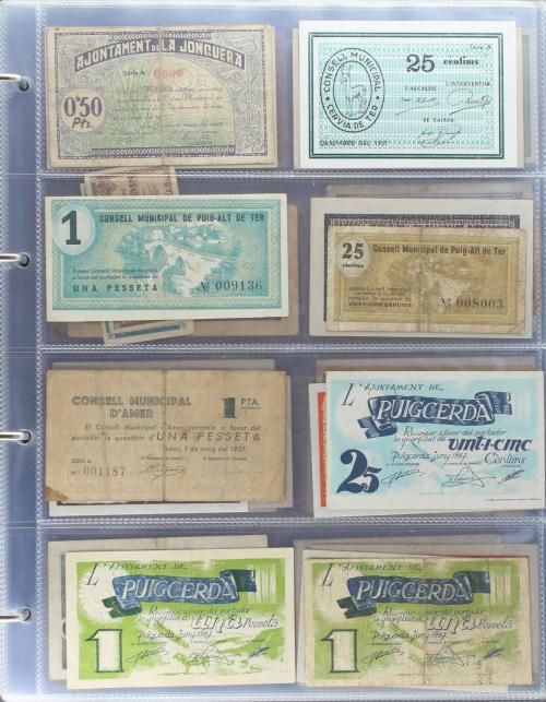 CATALUNYA. Lote 430 billetes. CATALUNYA. Incluye 2,50, 5 y 1