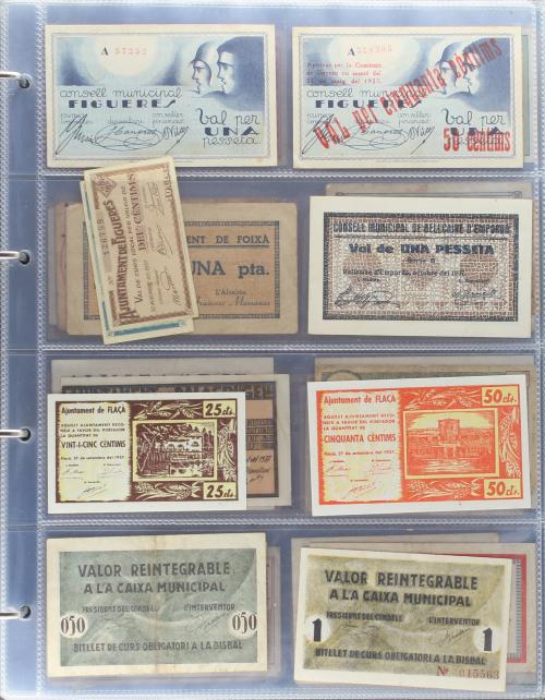 CATALUNYA. Lote 430 billetes. CATALUNYA. Incluye 2,50, 5 y 1