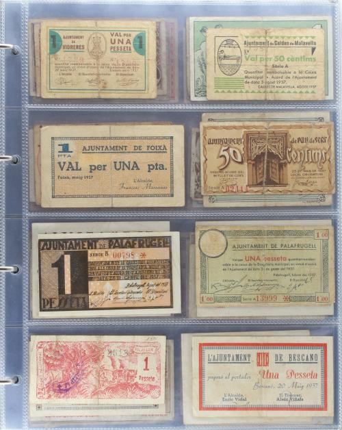 CATALUNYA. Lote 430 billetes. CATALUNYA. Incluye 2,50, 5 y 1