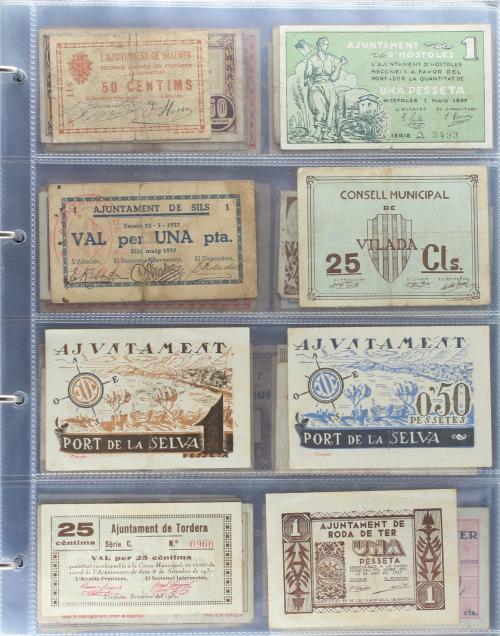 CATALUNYA. Lote 430 billetes. CATALUNYA. Incluye 2,50, 5 y 1