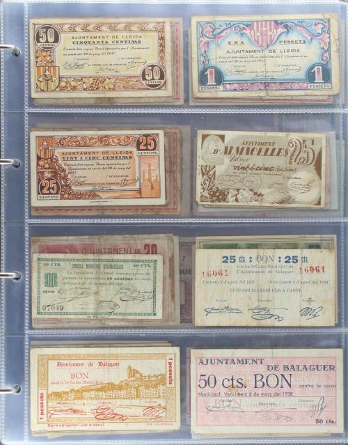 CATALUNYA. Lote 430 billetes. CATALUNYA. Incluye 2,50, 5 y 1