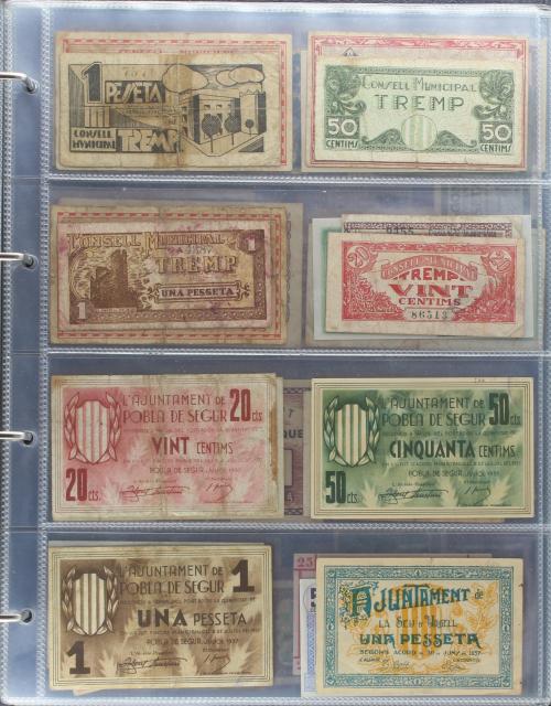 CATALUNYA. Lote 430 billetes. CATALUNYA. Incluye 2,50, 5 y 1