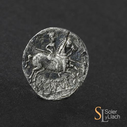 MONEDAS HISPÁNICAS. Denario. 120-20 a.C. SESARS (Zona de ARA