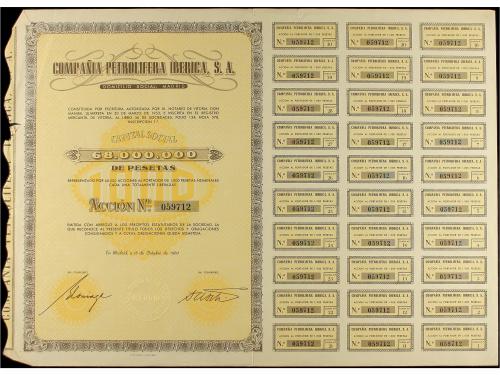 DOCUMENTOS y VARIOS. Lote 4 Acciones. 1960. COMPAÑIA PETROLI