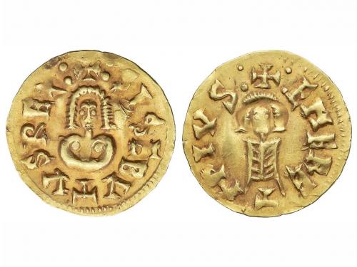 MONEDAS VISIGODAS. Triente. (612-621 d.C.). SISEBUTO. EMERIT