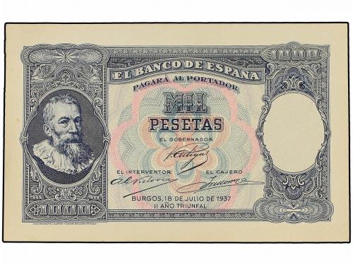 BILLETES ESPAÑOLES. Prueba de anverso y reverso 1.000 Peseta