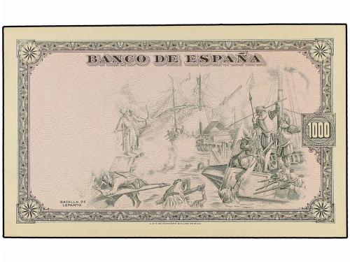 BILLETES ESPAÑOLES. Prueba de anverso y reverso 1.000 Peseta