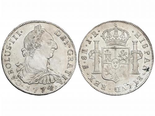 CARLOS III. 8 Reales. 1774. POTOSÍ. J.R. 26,91 grs. (Levísim