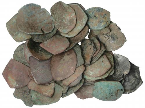 MONEDAS BIZANTINAS. Lote 49 Aspron Trachy. AE. Del siglo XII
