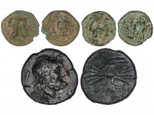 MONEDAS GRIEGAS. Lote 3 monedas Triens (2) y As. 193-150 a.C