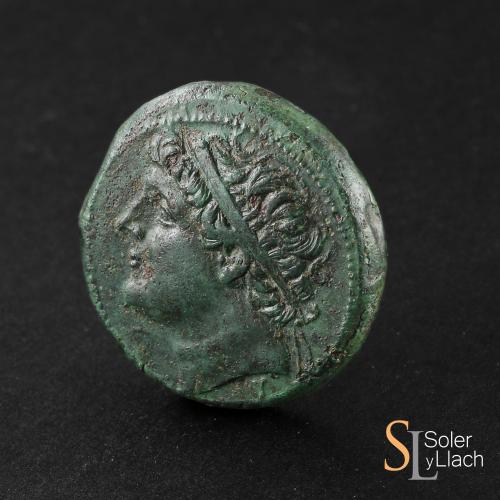 MONEDAS GRIEGAS. AE 27. 274-216 a.C. SIRACUSA. SICILIA. Cabe