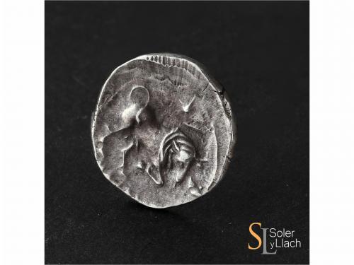 MONEDAS HISPÁNICAS. Dracma. 300-200 A.C. ARSGITAR (SAGUNTO, 