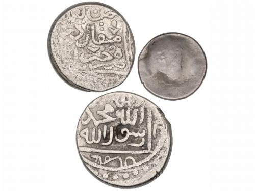 MUNDO ISLÁMICO. Lote 3 monedas Tanka. TURCOMANOS. AR. Lote d