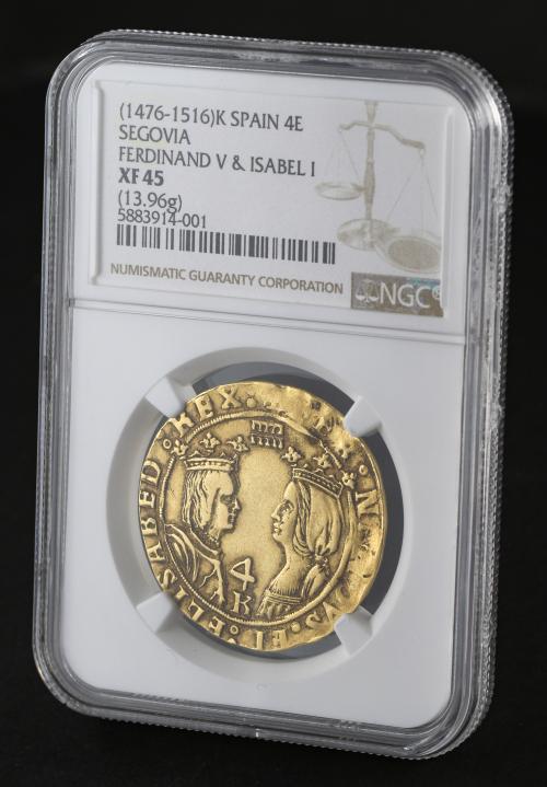 REYES CATÓLICOS. 4 Excelentes. SEGOVIA. K. Bustos afrontados