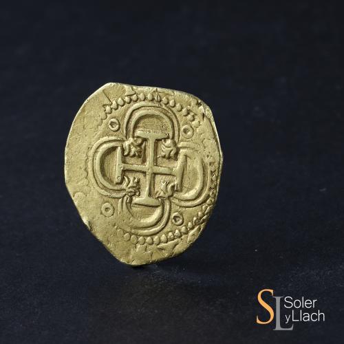 FELIPE III. 2 Escudos. S/F. SEVILLA. S / B- Escudo - I. Tipo