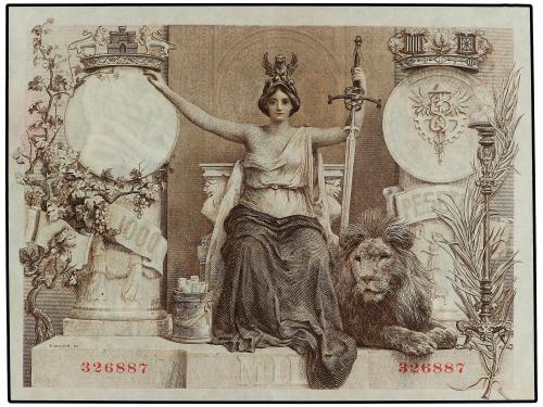 BANCO DE ESPAÑA. 1.000 Pesetas. 10 Mayo 1907. Ángel. MUY RAR