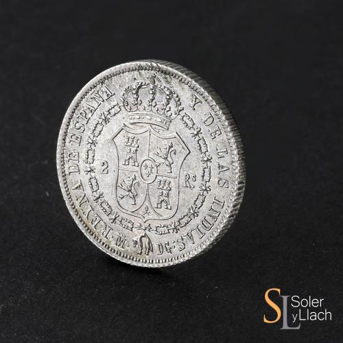 ISABEL II. 2 Reales. 1836. MADRID. D.G. 2,96 grs. DEPARTAMEN