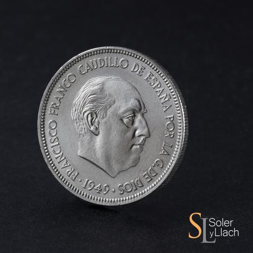 ESTADO ESPAÑOL. 5 Pesetas. 1949 (*19-51). Debido al incremen