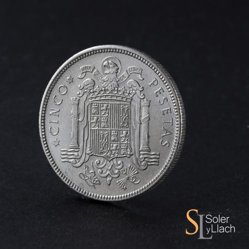 ESTADO ESPAÑOL. 5 Pesetas. 1949 (*19-51). Debido al incremen