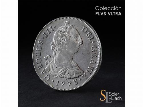 CARLOS III. 8 Reales. 1773. LIMA. J.M. 26,84 grs. Acuñación 