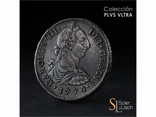 CARLOS III. 8 Reales. 1774. LIMA. J.M. 27,11 grs. Ligera pát