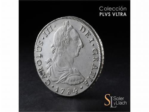 CARLOS III. 8 Reales. 1784. LIMA. M.I. 26,83 grs. Rayitas de