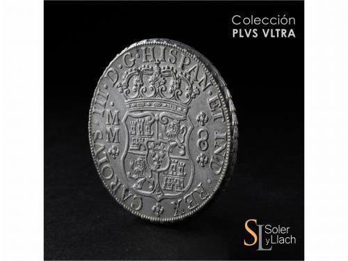 CARLOS III. 8 Reales. 1762. MÉXICO. M.M. 26,98 grs. Columnar