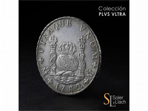 CARLOS III. 8 Reales. 1762. MÉXICO. M.M. 26,98 grs. Columnar