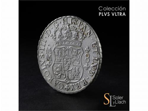 CARLOS III. 8 Reales. 1763. MÉXICO. M.M. 26,82 grs. Columnar