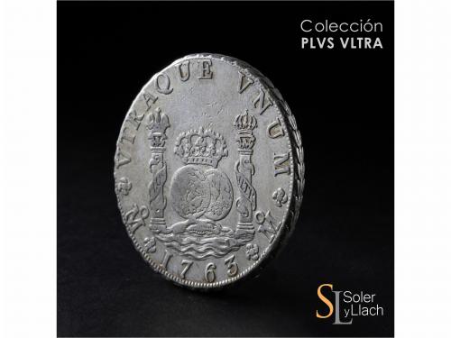 CARLOS III. 8 Reales. 1763. MÉXICO. M.M. 26,82 grs. Columnar