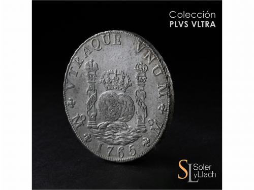 CARLOS III. 8 Reales. 1765. MÉXICO. M.F. 26,95 grs. Columnar