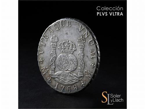 CARLOS III. 8 Reales. 1768. MÉXICO. M.F. 26,79 grs. Columnar