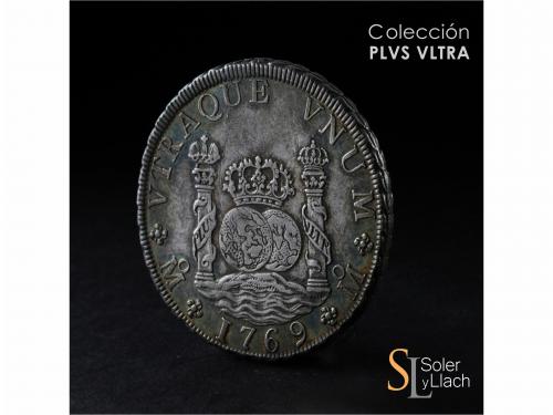 CARLOS III. 8 Reales. 1769. MÉXICO. M.F. 26,91 grs. Columnar
