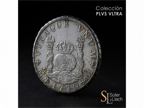 CARLOS III. 8 Reales. 1770. MÉXICO. M.F. 26,94 grs. Columnar