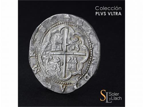 FELIPE II. 8 Reales. S/F. LIMA. D. Anv.: P / 8 - Escudo - es