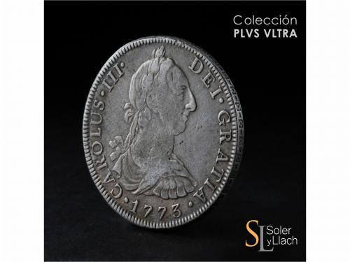 CARLOS III. 8 Reales. 1773. MÉXICO. F.M. 26,73 grs. Ceca y e