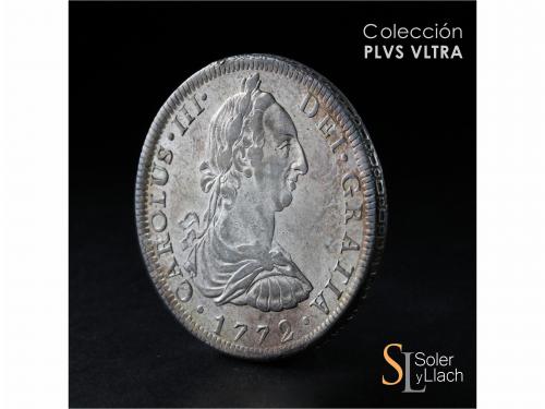 CARLOS III. 8 Reales. 1772. MÉXICO. F.M. 26,87 grs. Ceca y e