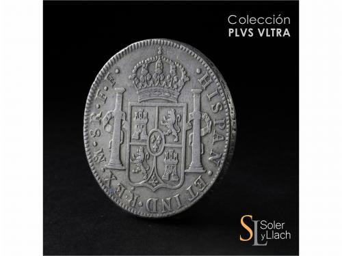 CARLOS III. 8 Reales. 1777. MÉXICO. F.F. 26,74 grs. Pátina. 