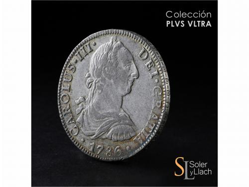 CARLOS III. 8 Reales. 1786. MÉXICO. F.M. 26,89 grs. Acuñació