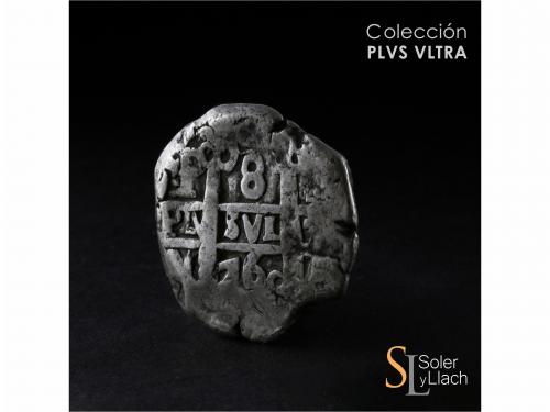 CARLOS III. 8 Reales. 1760. POTOSÍ. V.-Y. 25,94 grs. Dos fec