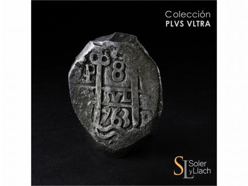 CARLOS III. 8 Reales. 1763. POTOSÍ. V.-Y. 26,27 grs. MBC-. /