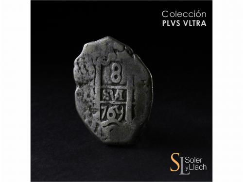 CARLOS III. 8 Reales. 1769. POTOSÍ. V.-Y. 26,37 grs. MBC-. /