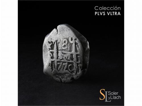 CARLOS III. 8 Reales. 1770. POTOSÍ. V.-J. 26,21 grs. Rara. M