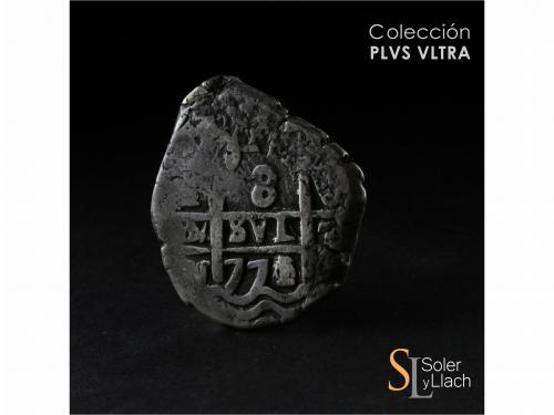 CARLOS III. 8 Reales. 1771/0. POTOSÍ. V.-Y. 26,9 grs. Resell