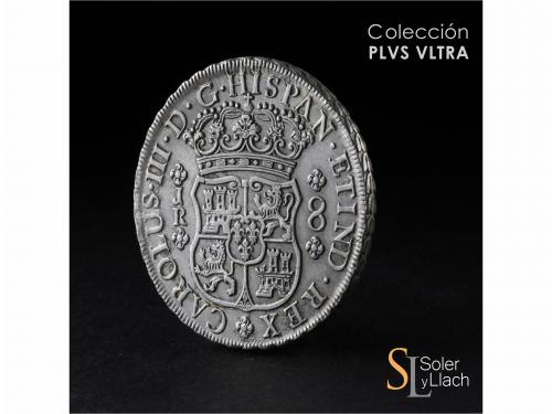 CARLOS III. 8 Reales. 1769. POTOSÍ. J.R. 27 grs. Columnario.